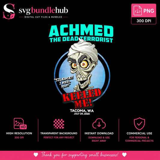 Achmed The Dead Terrorist PNG, Silence I Keel You PNG, Funny Skull PNG