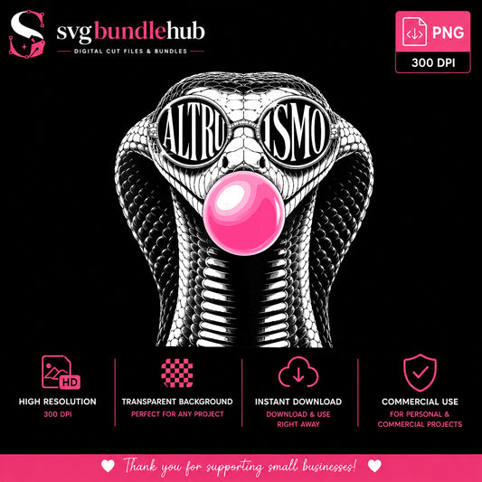 Altruismo Snake Bubble Gum PNG, Cool Snake Sunglasses PNG, Cobra PNG