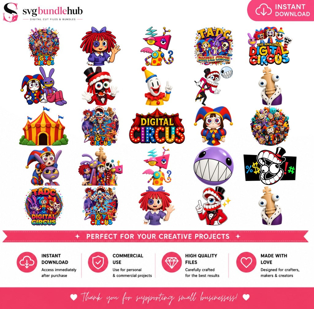 Amazing Digital Circus TADC Bundle PNG | SvgBundleHub