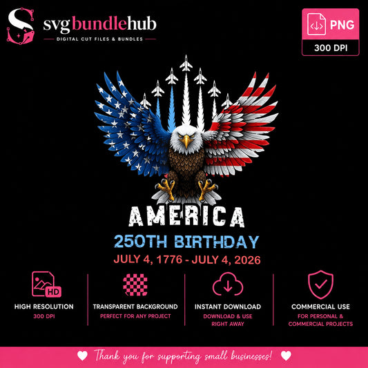 America 250th Birthday PNG, Bald Eagle 4th Of July PNG, 1776 PNG