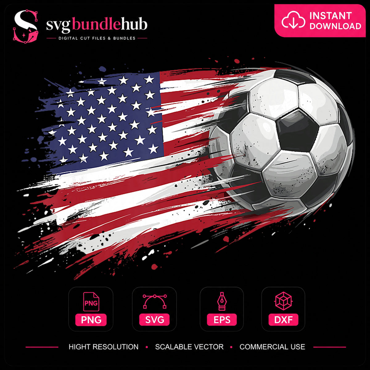 American Flag Soccer Ball Patriotic Sport Fan PNG