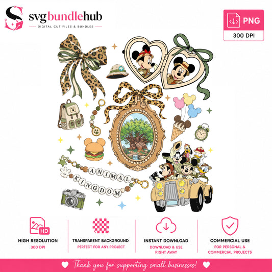 Animal Kingdom Mickey Safari PNG | SvgBundleHub