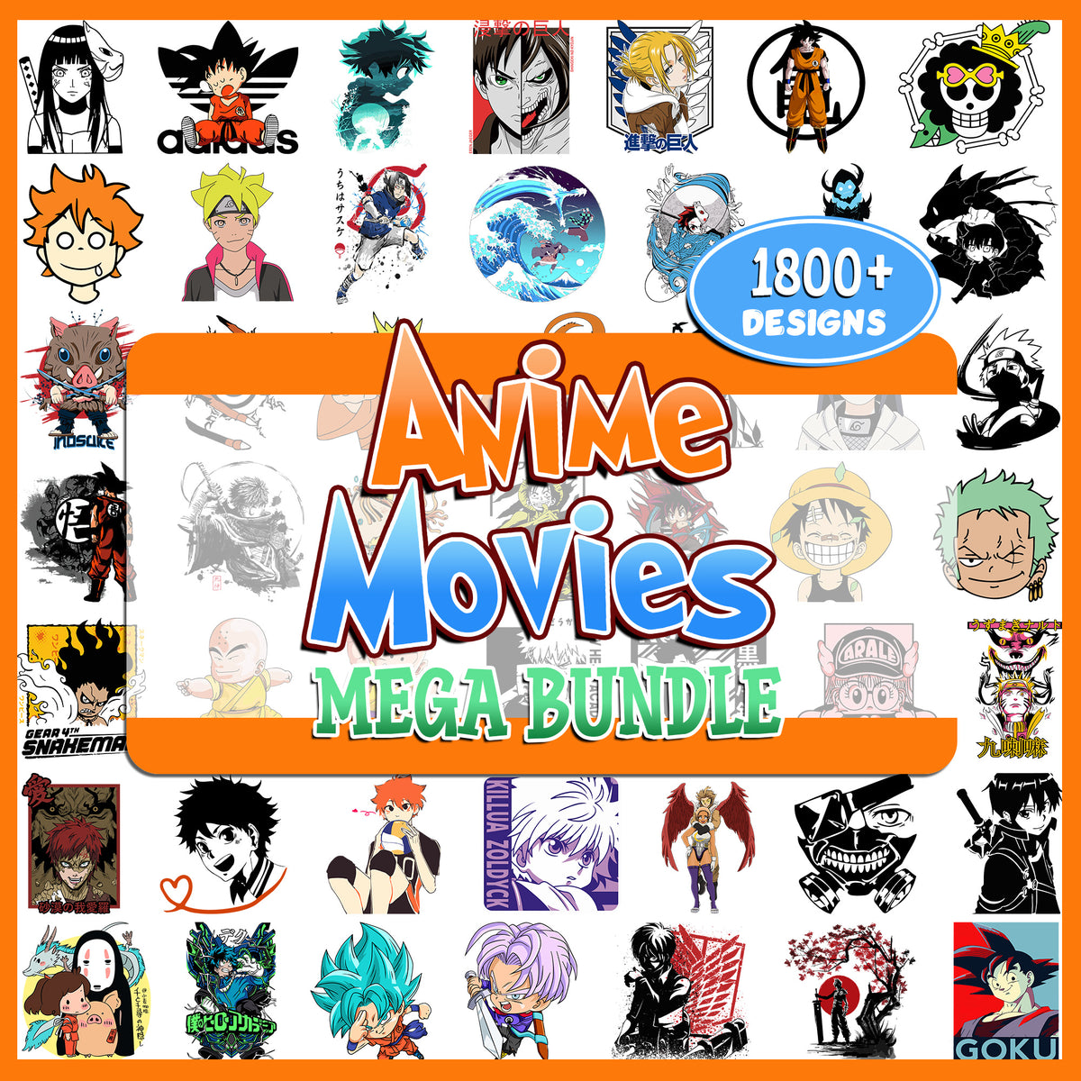 Anime Movies Mega Bundle PNG | SvgBundleHub