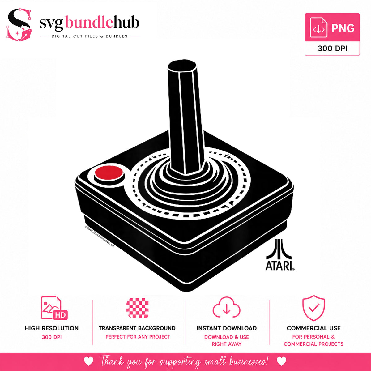 Atari Joystick Retro Gaming PNG, Vintage Arcade Controller, Gamer PNG