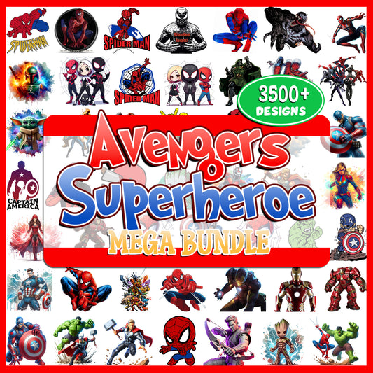Avengers Superheroes Mega Bundle SVG PNG | SvgBundleHub