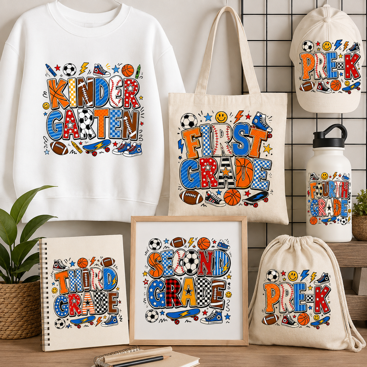 Back to School Grade Bundle PNG | SvgBundleHub