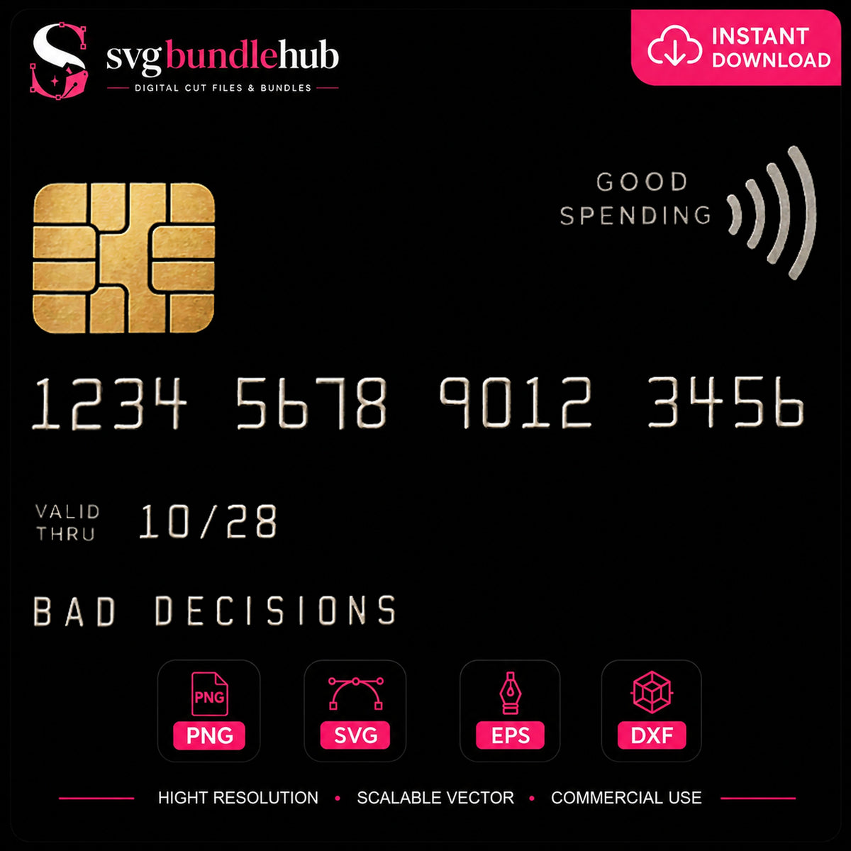 Bad Decisions Credit Card Funny Quote Humor PNG