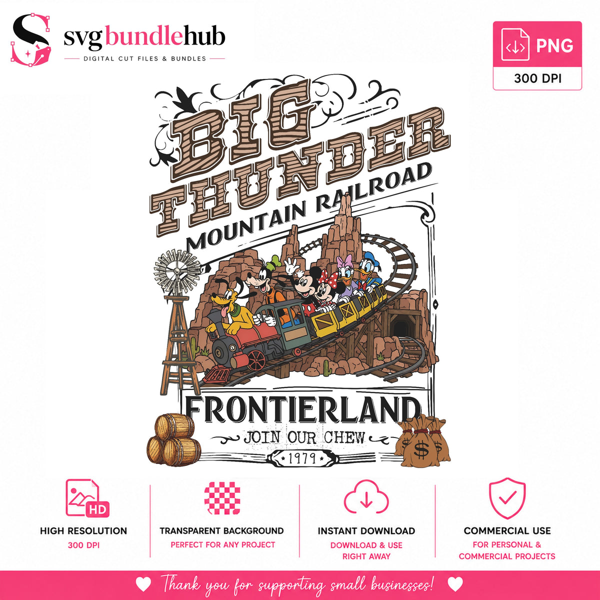 Big Thunder Mountain Railroad PNG | SvgBundleHub