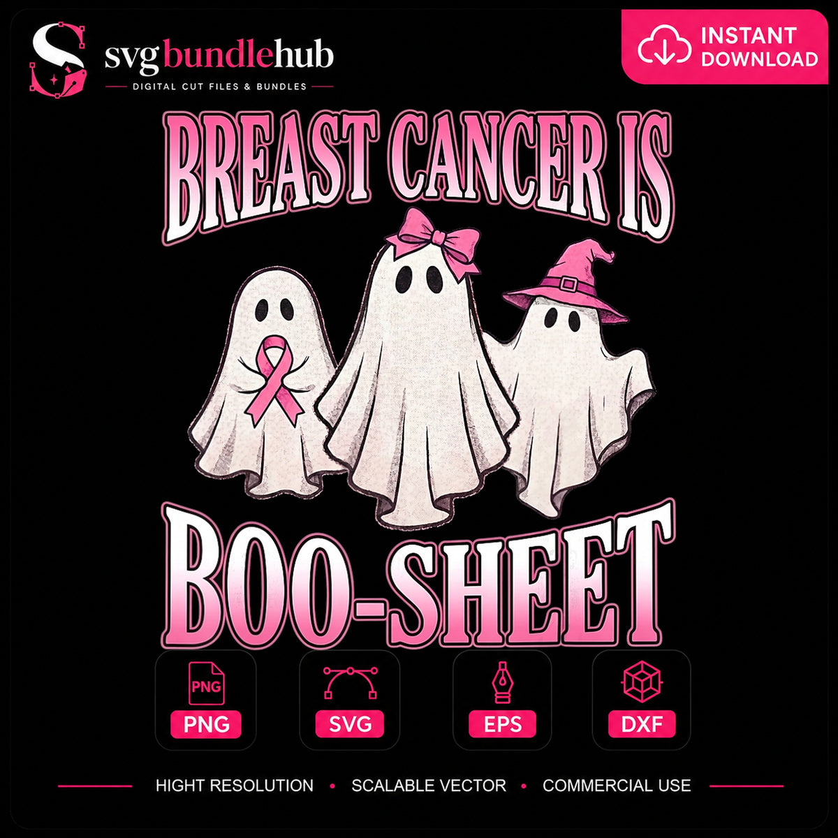 Breast Cancer Is Boo-Sheet Ghost Halloween PNG