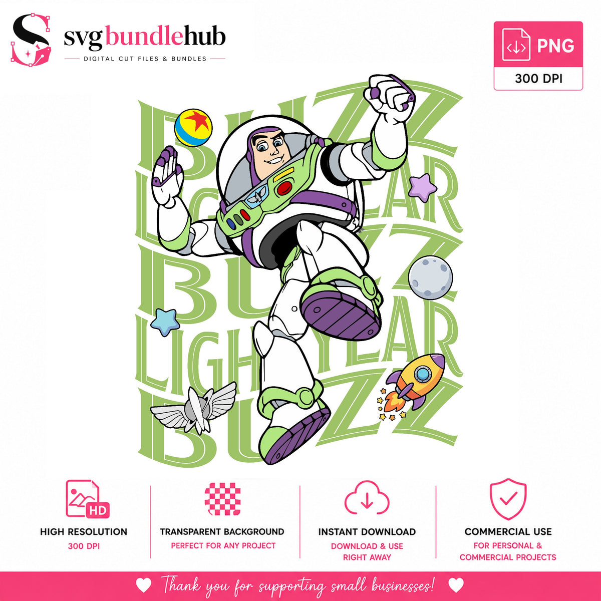 Buzz Lightyear Space Ranger PNG | SvgBundleHub