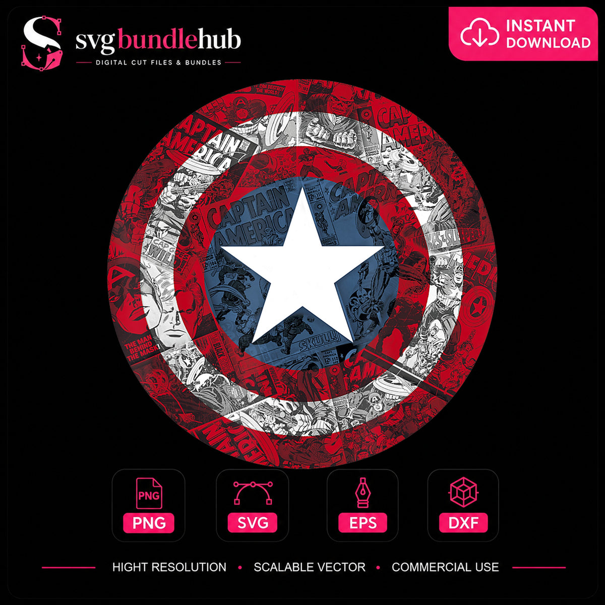 Captain America Comic Shield Marvel Superhero PNG