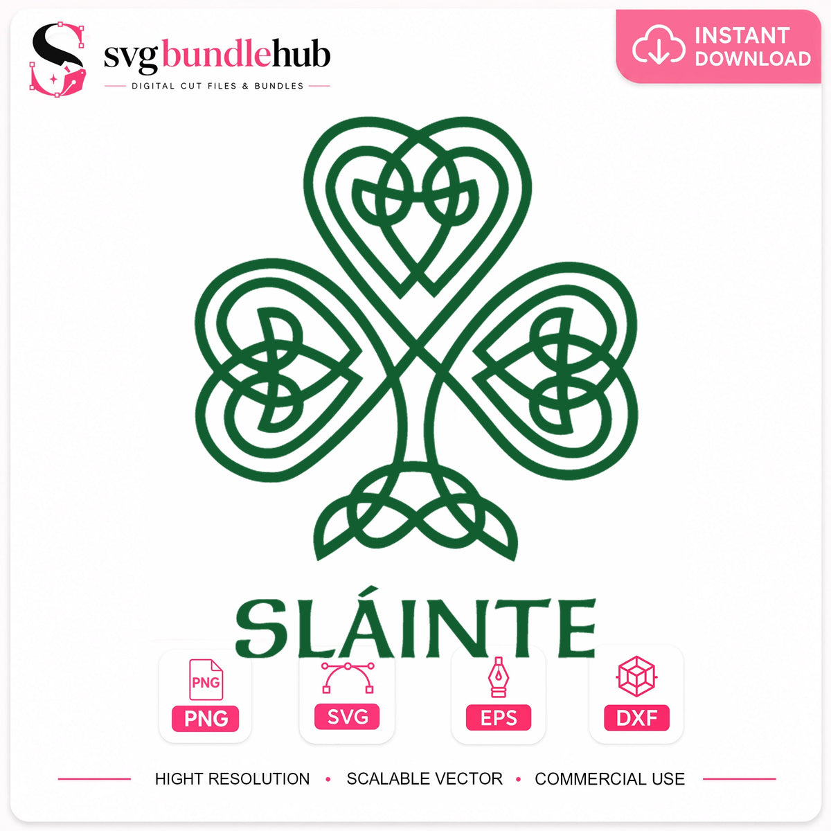 Celtic Shamrock SVG, Irish Knot Cricut Design