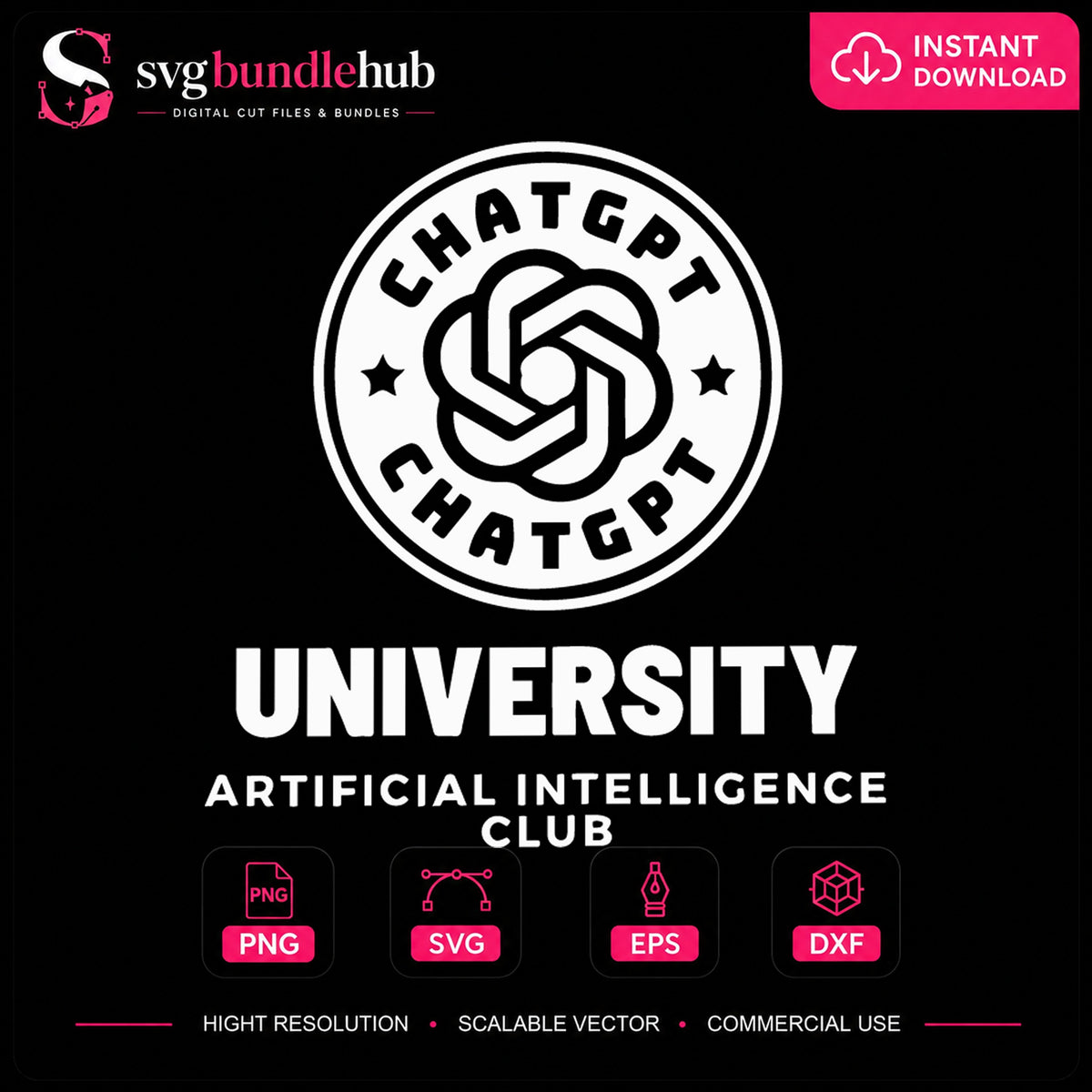ChatGPT University Artificial Intelligence Club SVG