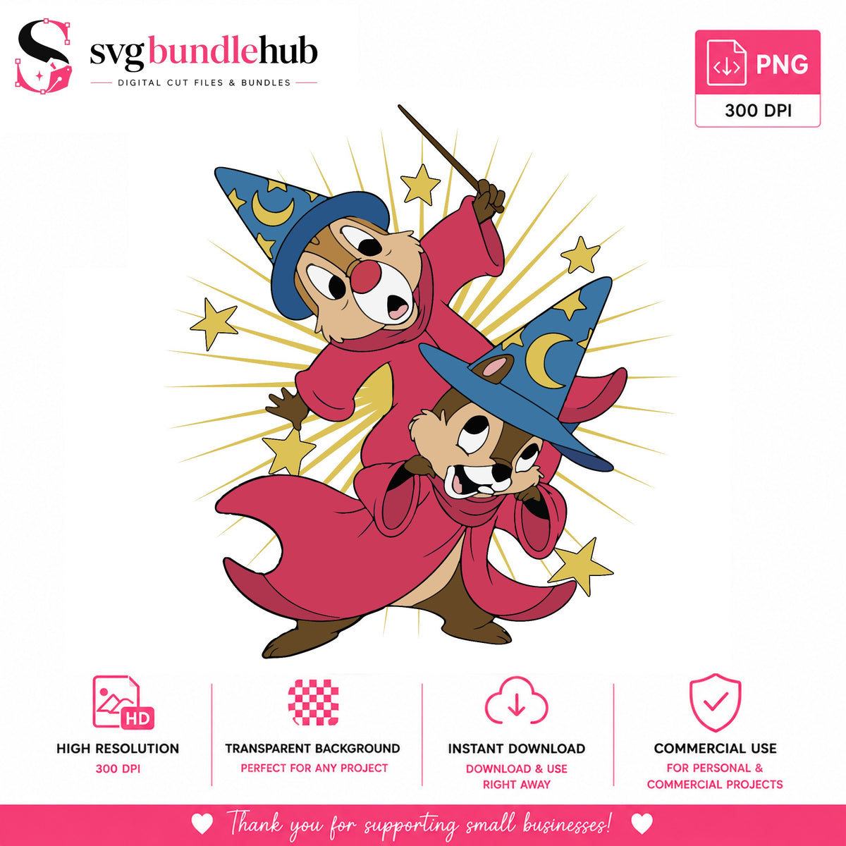 Chip Dale Wizard Magic PNG | SvgBundleHub