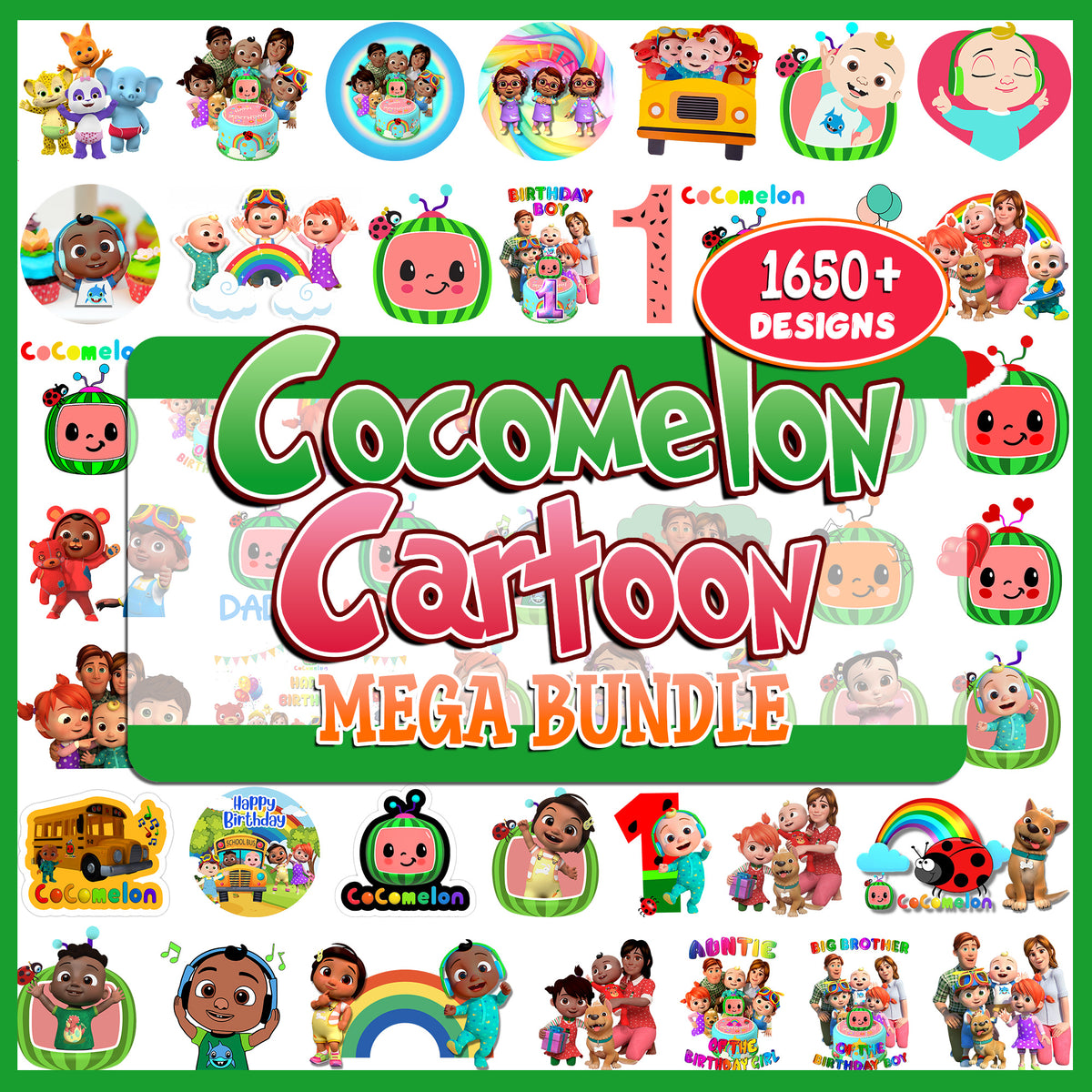 Cocomelon Cartoon Mega Bundle SVG| SvgBundleHub