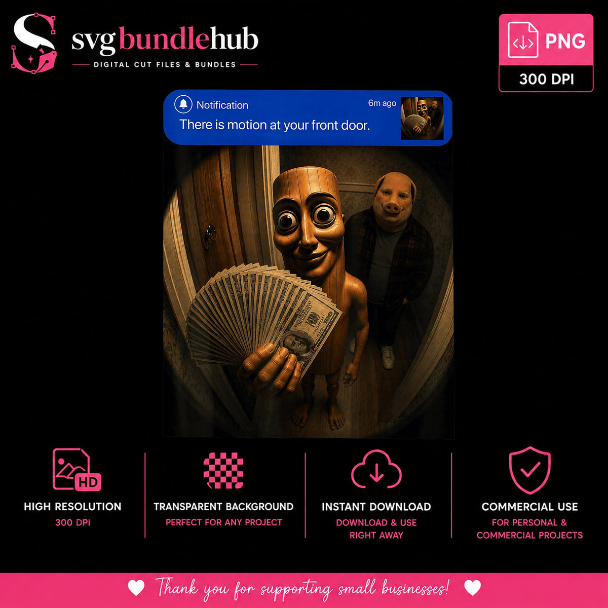 Creepy Doorbell Motion Alert Meme PNG, Funny Horror PNG, Halloween PNG