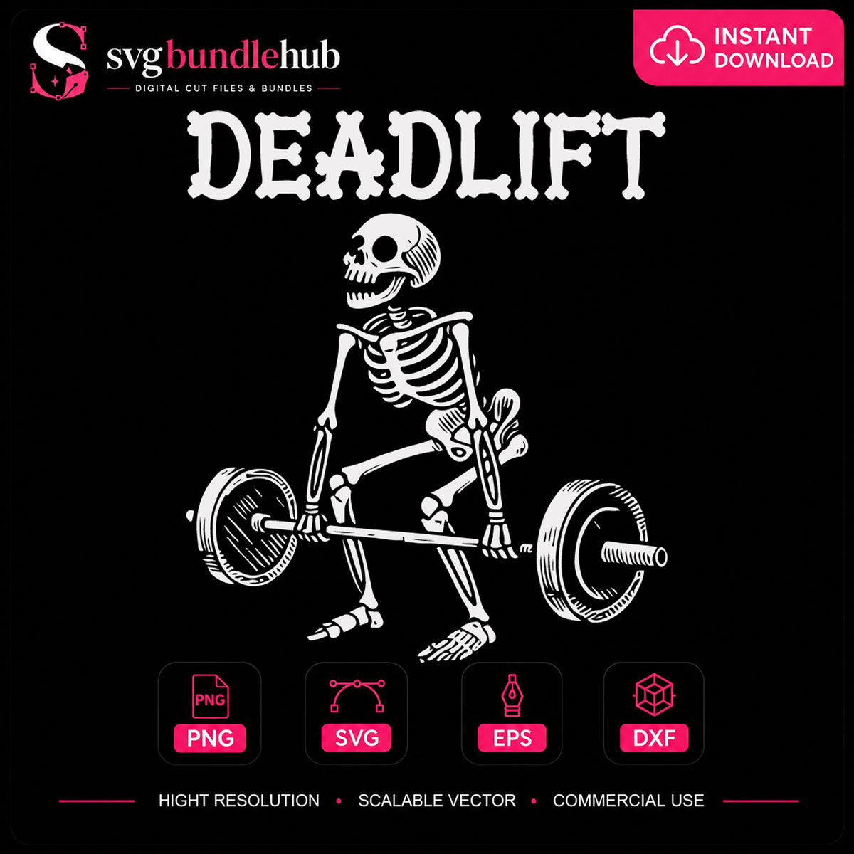 Deadlift Skeleton Barbell Weightlifting Gym Humor PNG
