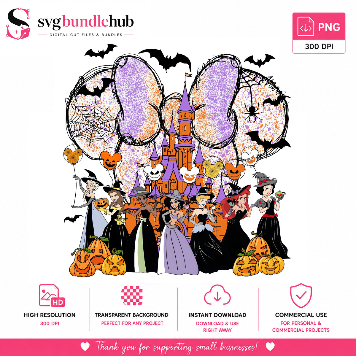 Disney Princess Halloween Witch PNG | SvgBundleHub