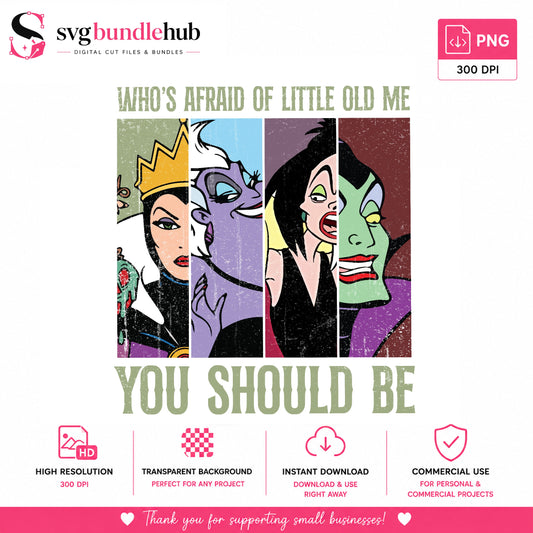 Disney Villains Who's Afraid Of Little Old Me, Maleficent PNG, Disney PNG