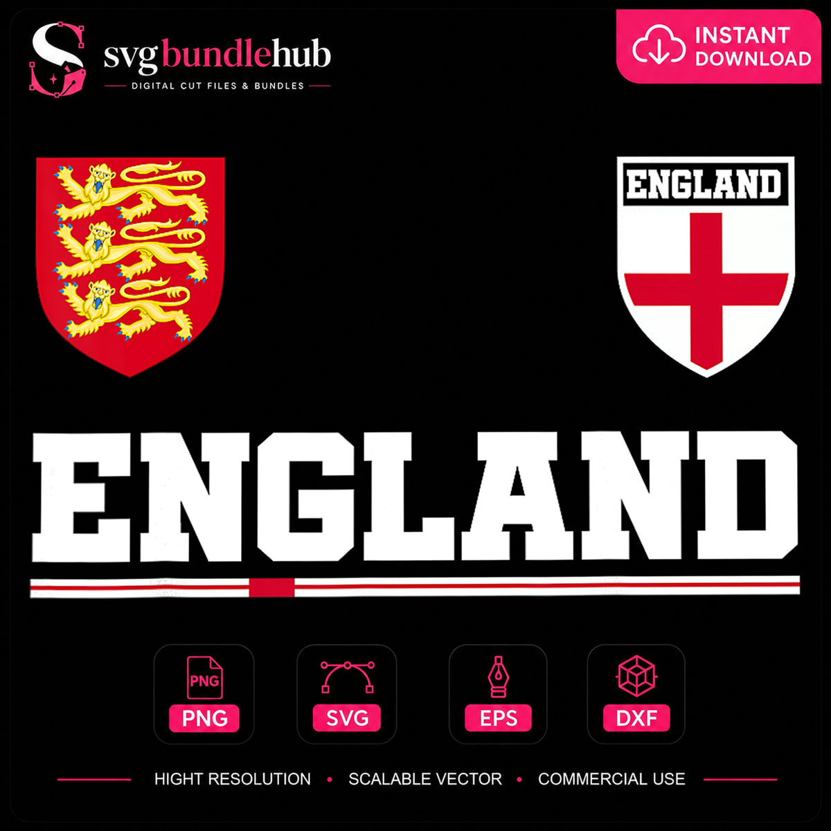 England Three Lions Crest Shield Football Clipart PNG