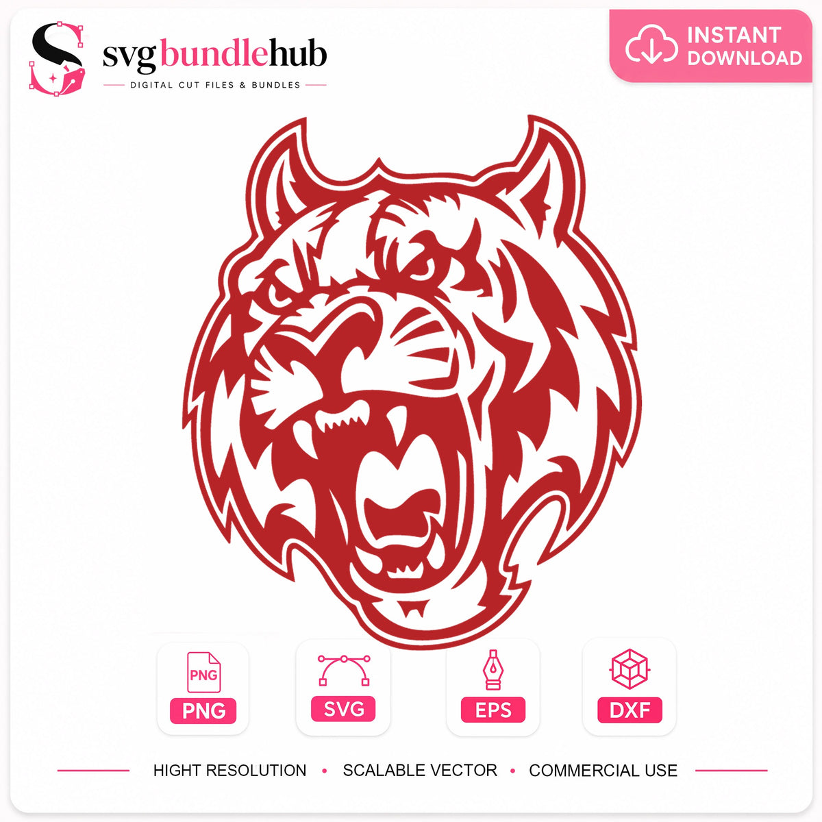 Fierce Roaring Bear Head SVG, Wild Animal Cricut Clipart