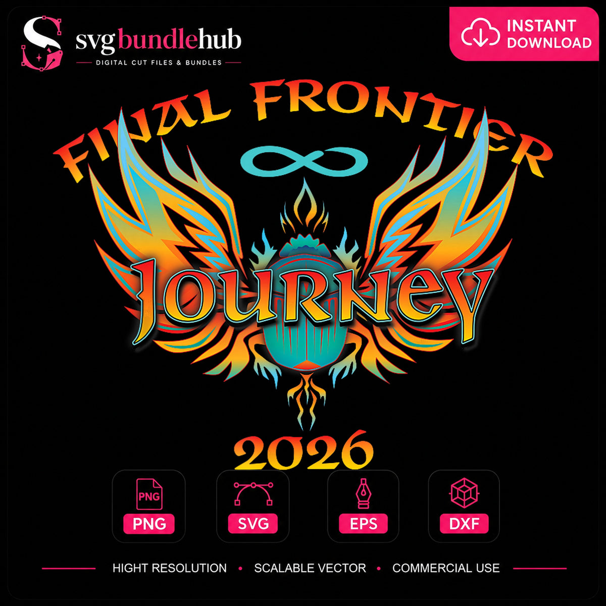 Final Frontier Journey 2026 Infinity Wings PNG
