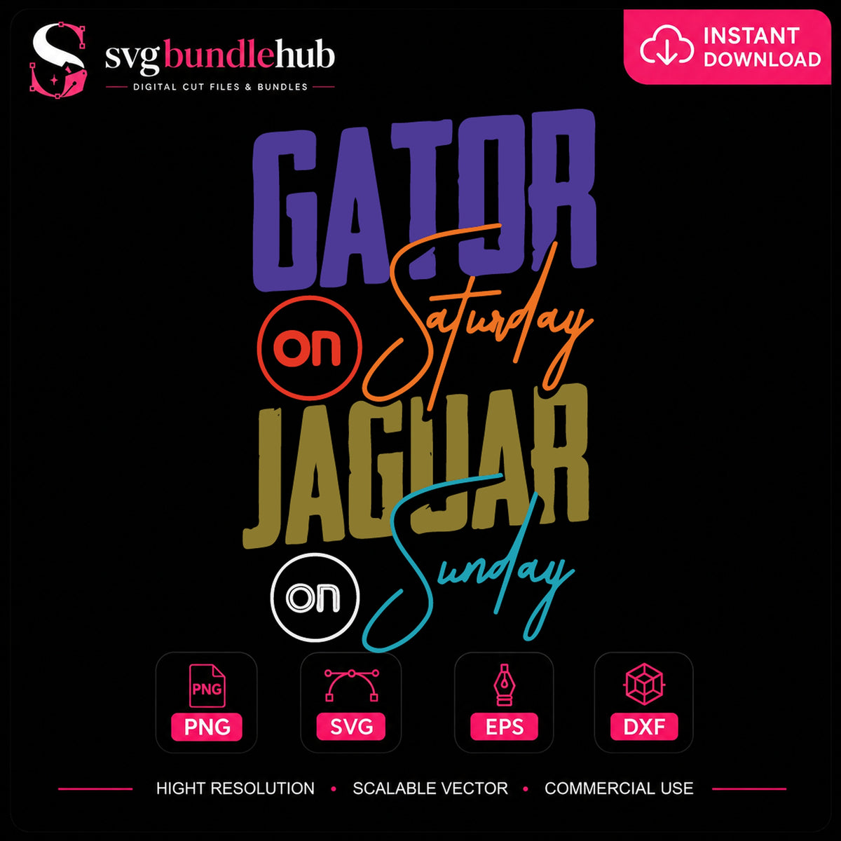 Gator On Saturday Jaguar On Sunday Football Fan PNG