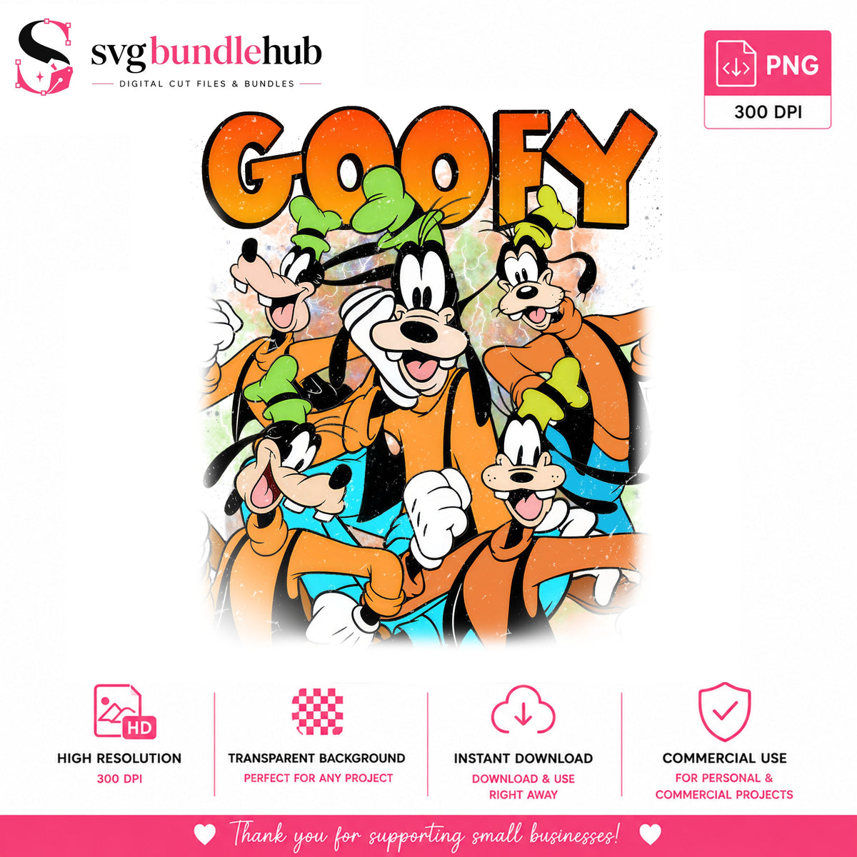 Goofy Retro Cartoon PNG | SvgBundleHub