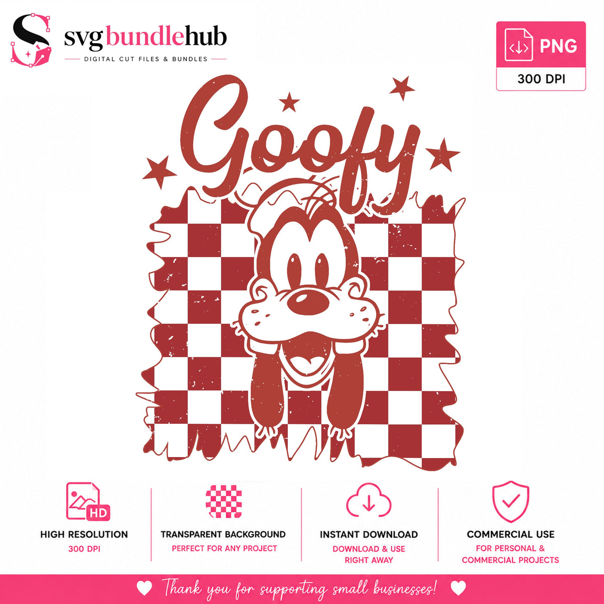Goofy Retro Checkered PNG | SvgBundleHub