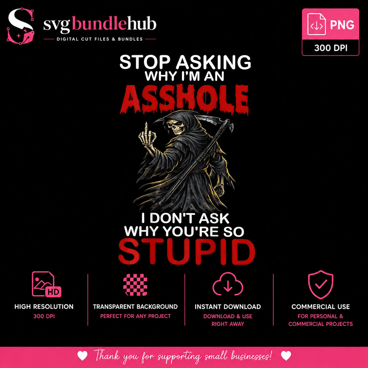 Grim Reaper Funny Sarcastic Quote PNG, Skull Middle Finger PNG, Sarcasm PNG
