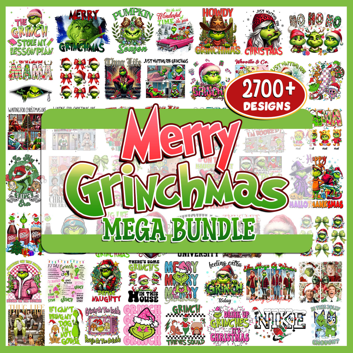 Grinch Christmas Bundle SVG| SvgBundleHub