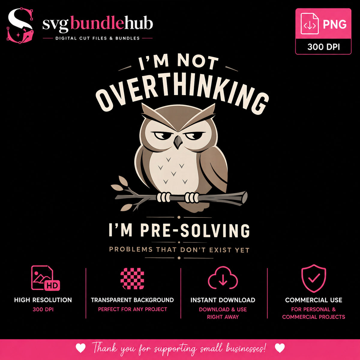 Grumpy Owl Pre-Solving Problems PNG, Funny Owl Quote, Sarcastic PNG
