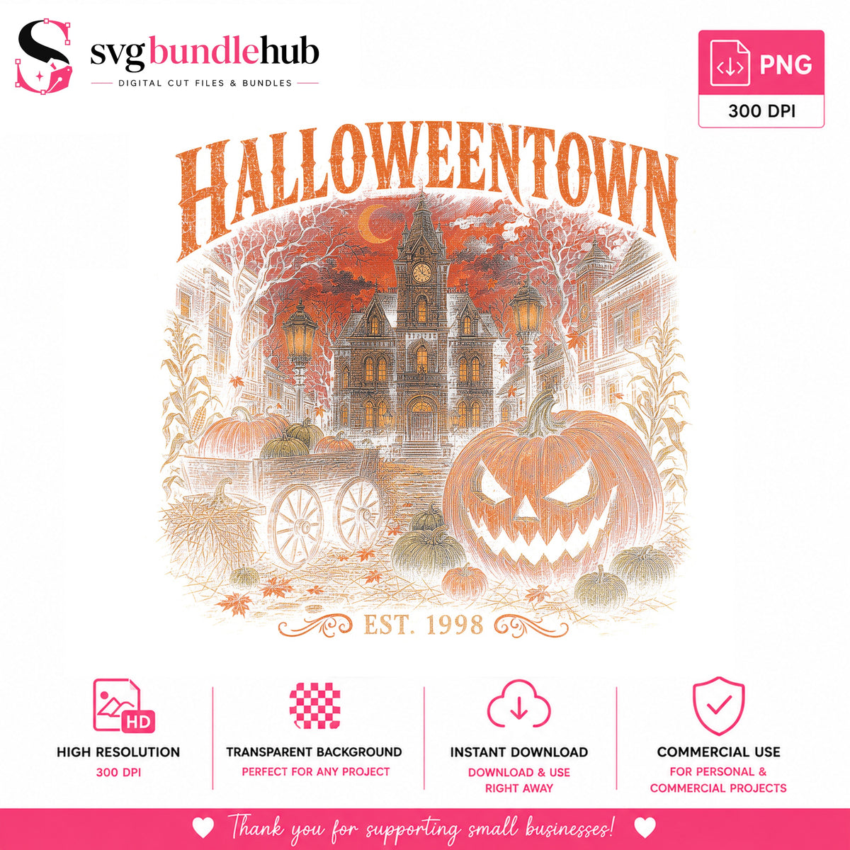 Halloweentown Est 1998 Halloween PNG | SvgBundleHub