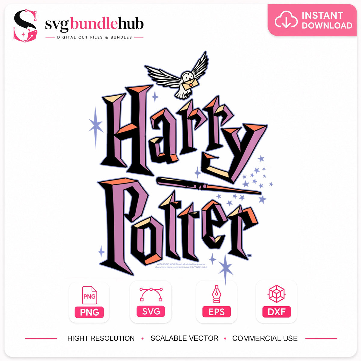 Harry Potter Wand Owl Wizarding World Logo PNG