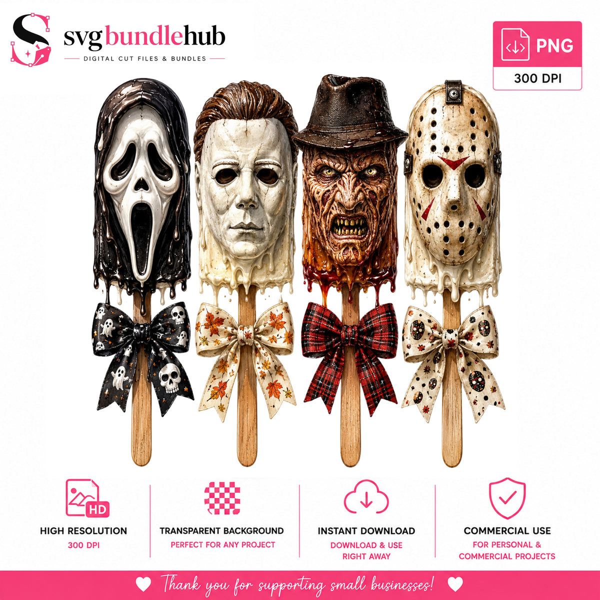 Horror Villain Popsicle PNG | SvgBundleHub