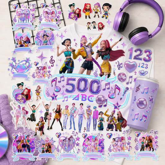 Huntrix K-Pop Girl Group Bundle PNG | SvgBundleHub