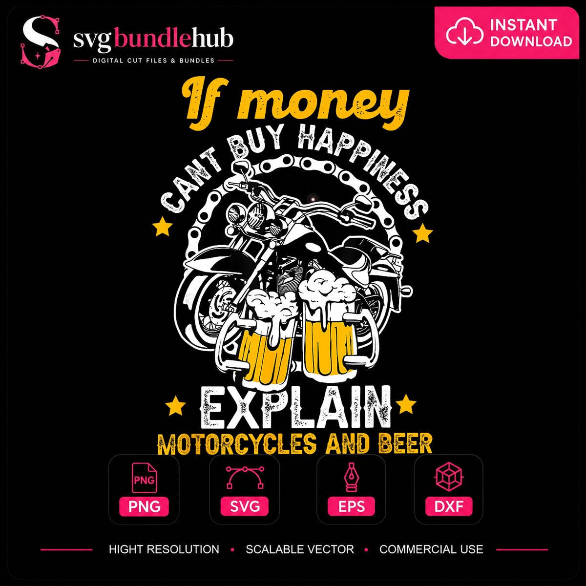 If Money Cant Buy Happiness Motorcycles Beer PNG