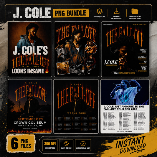 J. Cole Off World Tour PNG bundle | SvgBundleHub
