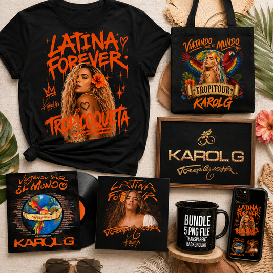 Karol G Tropicoqueta Latina Forever PNG bundle | SvgBundleHub
