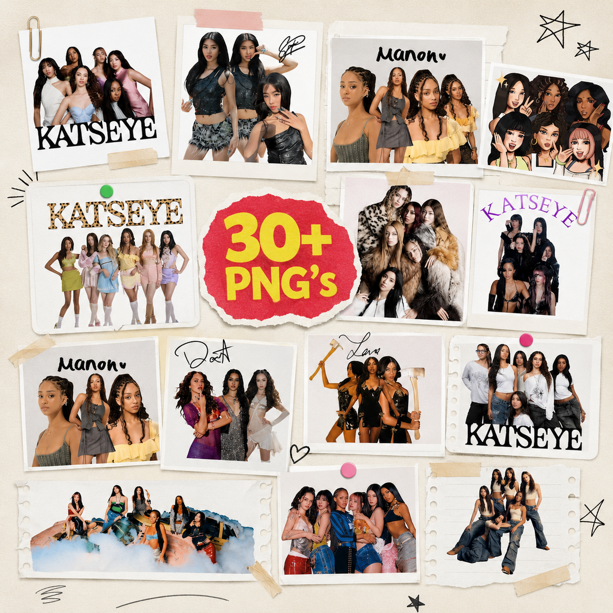 Katseye Kpop Girl Group PNG Bundle | SvgBundleHub