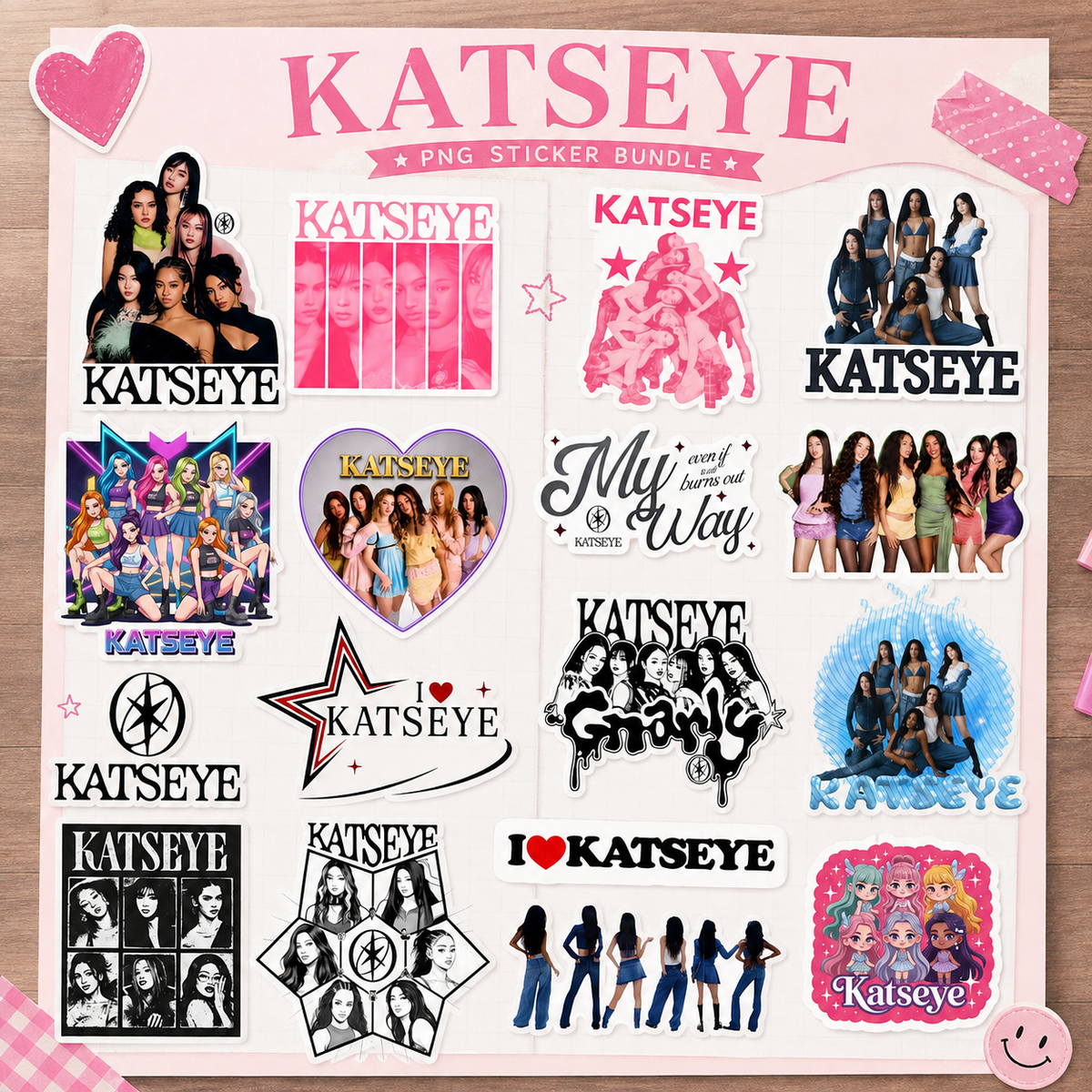 Katseye PNG Sticker Bundle | SvgBundleHub