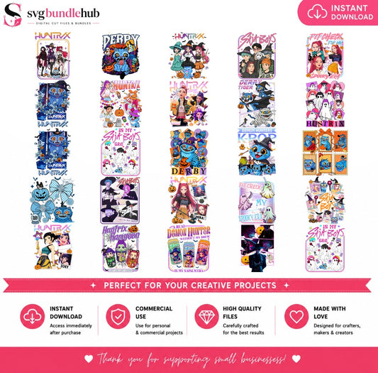 Kpop Halloween Spooky Era Bundle PNG | SvgBundleHub