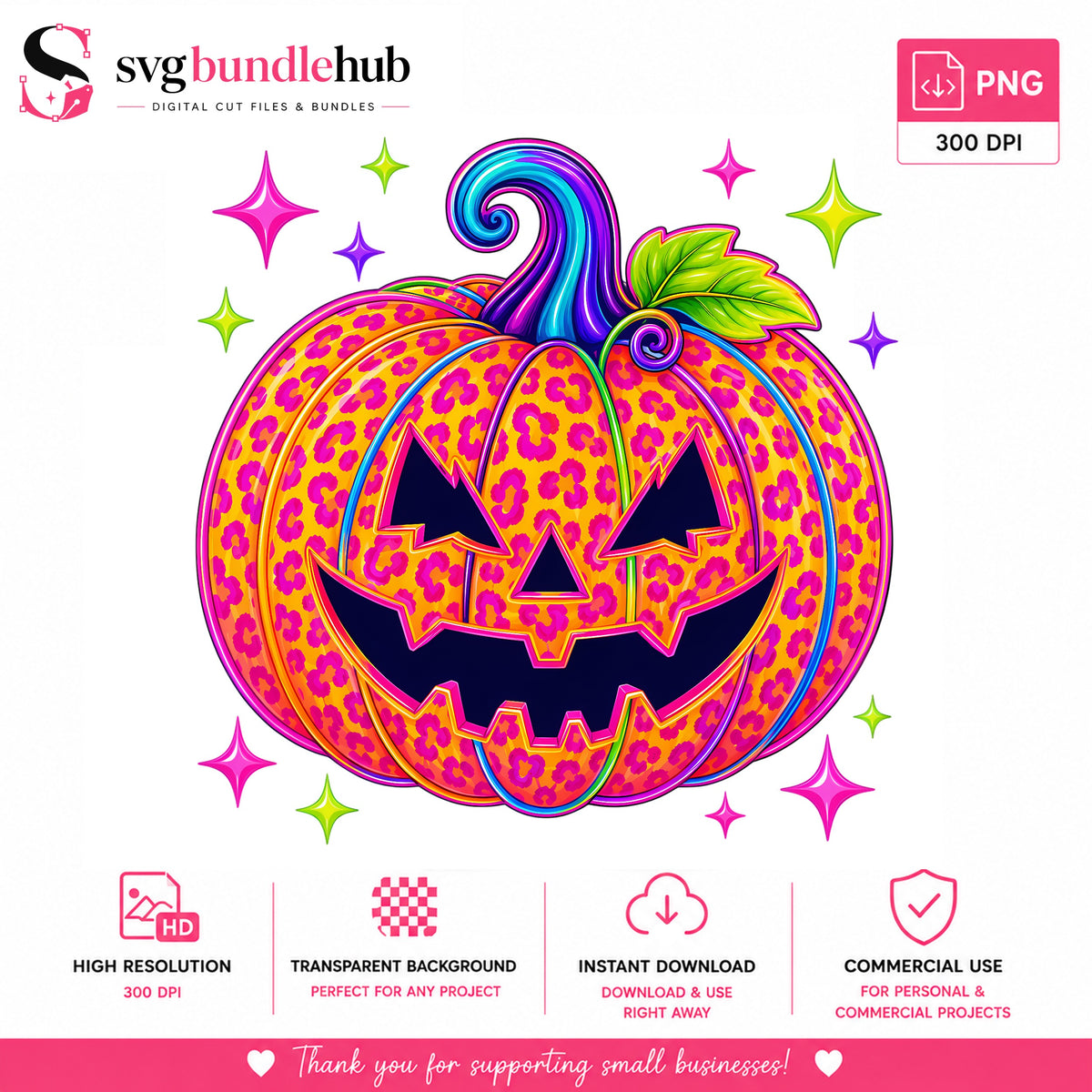 Leopard Print Jack-o-Lantern Halloween PNG | SvgBundleHub