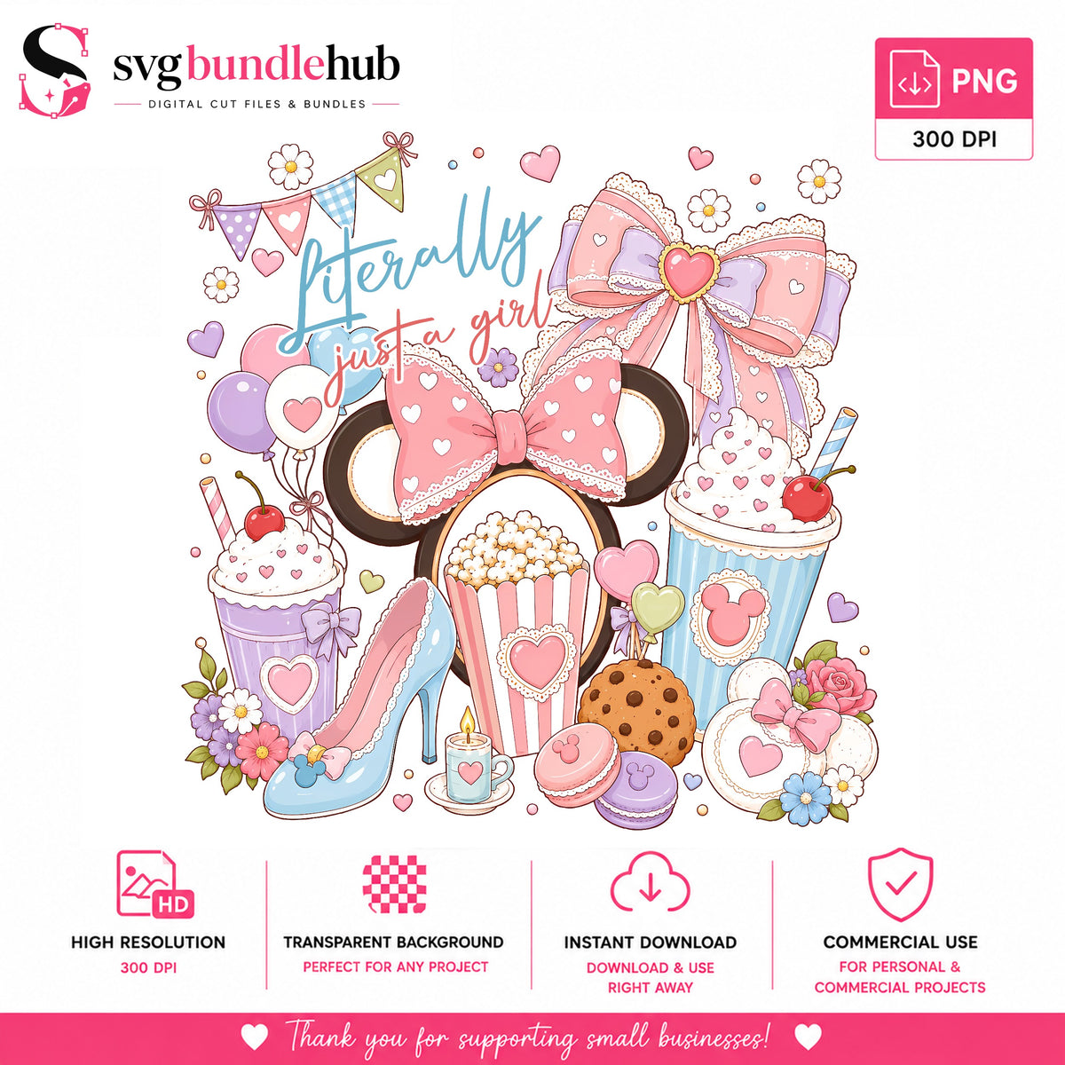 Literally Just a Girl Minnie PNG | SvgBundleHub