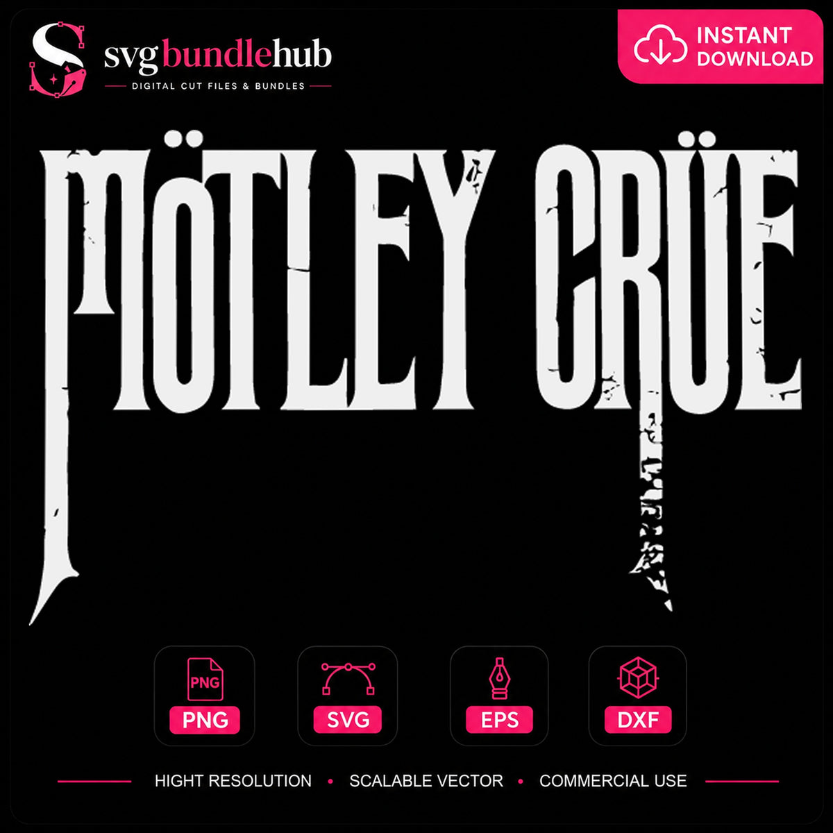 Mötley Crüe Distressed Logo Rock Band Text PNG