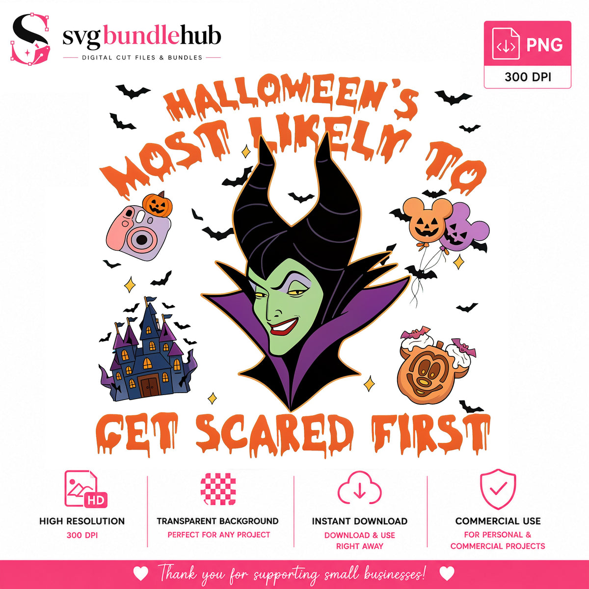 Maleficent Most Likely Scared First PNG | SvgBundleHub