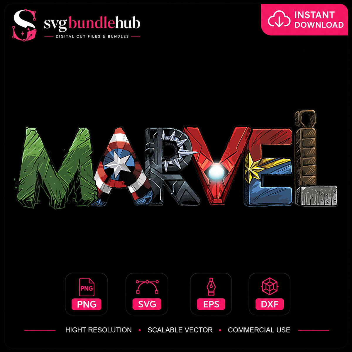 Marvel Superheroes Logo Character Letter Art Clipart PNG