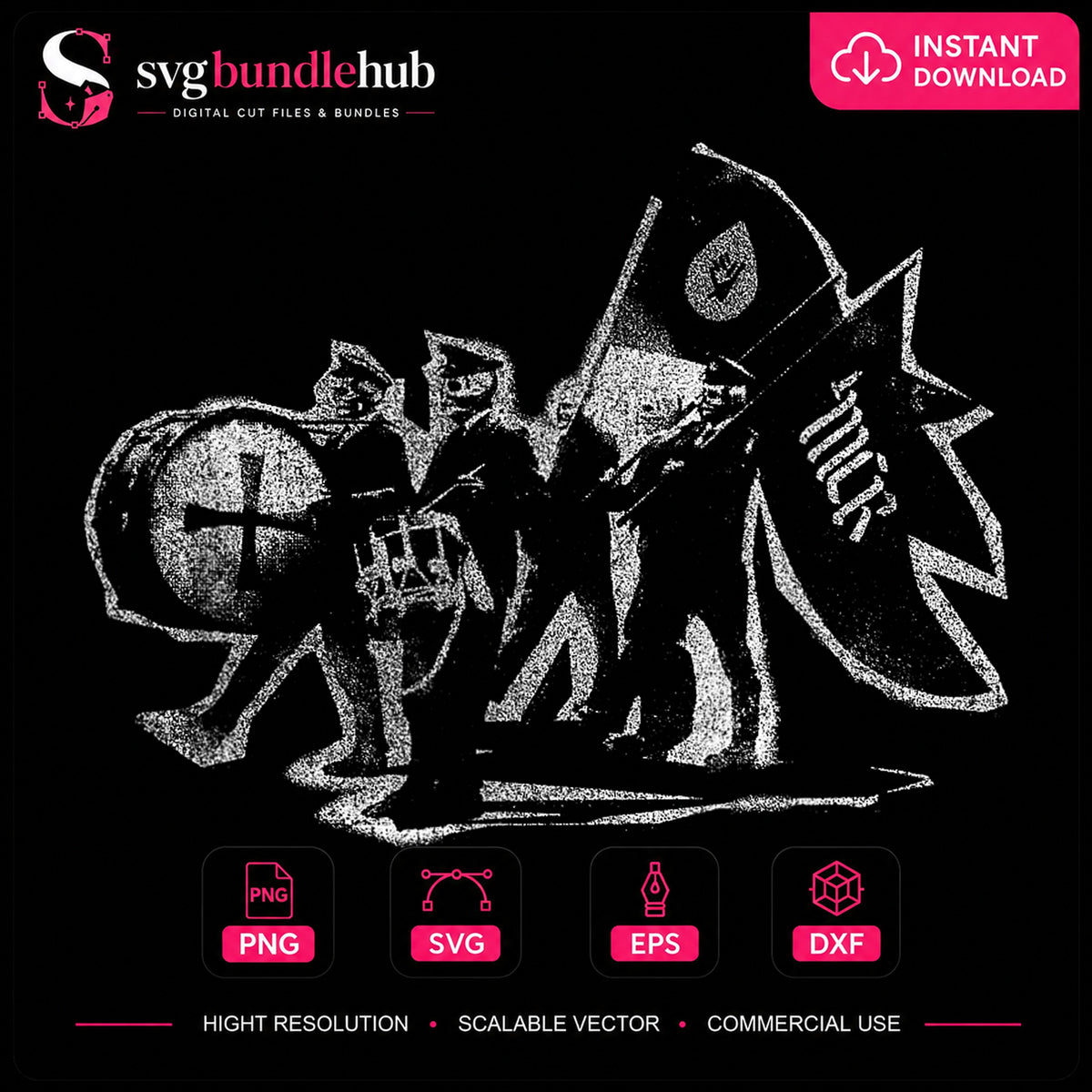 Medieval Knights March War Banner Grunge PNG