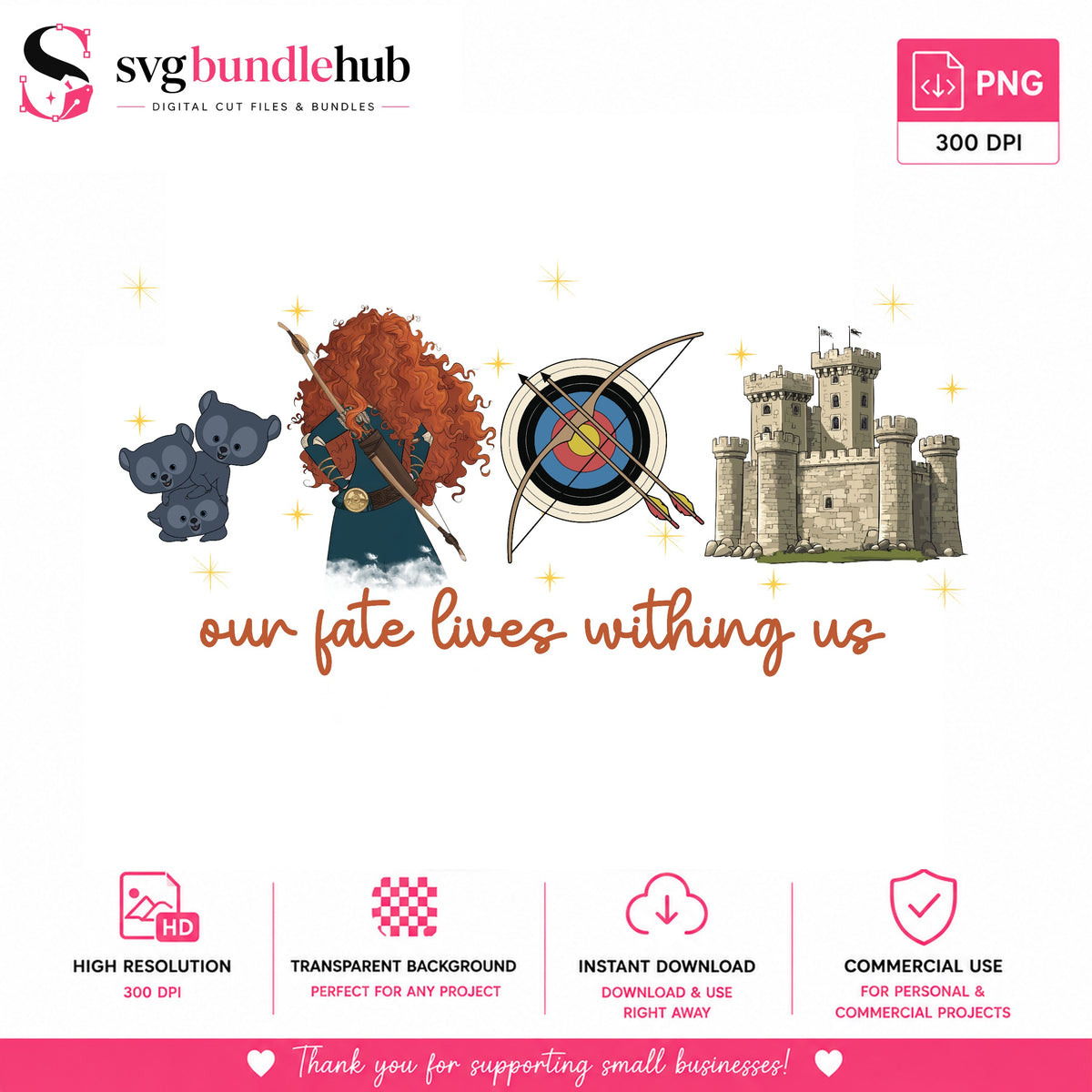 Merida Brave Princess Archer PNG | SvgBundleHub