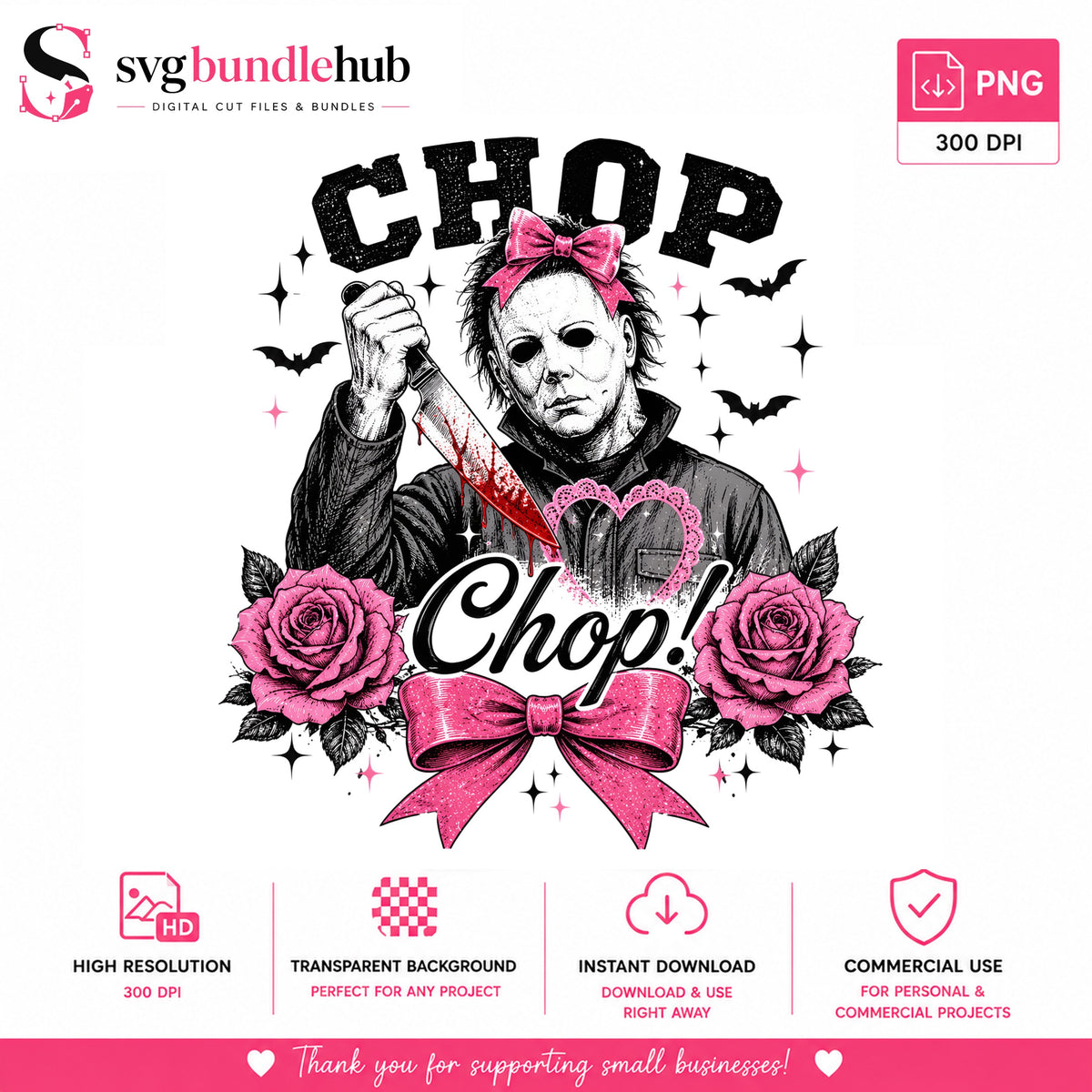 Michael Myers Chop Chop Halloween PNG | SvgBundleHub